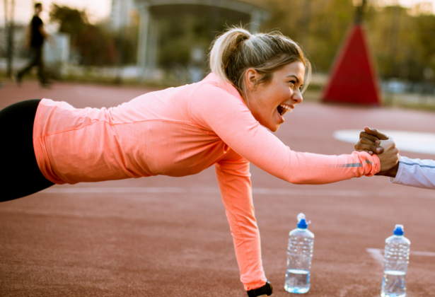 J'accompagne une femme en tant que personal trainer à Grenoble.